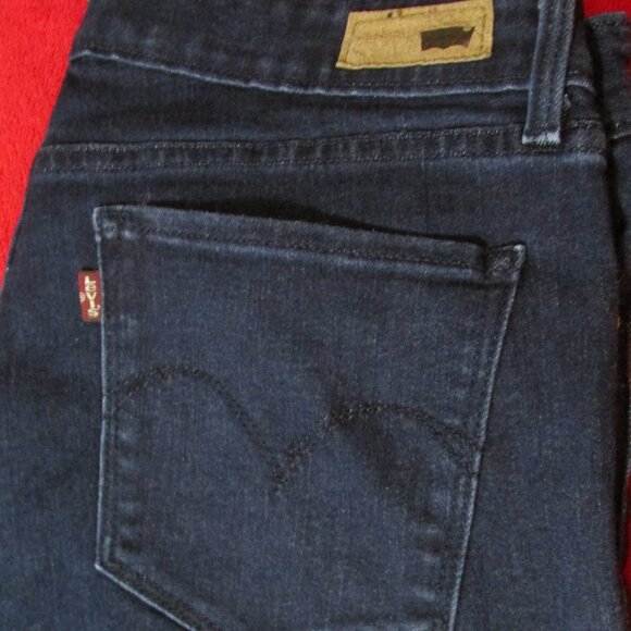 Levi's Demi Curve 10 x 30 Dark Wash Blue Mid Rise Skinny - Picture 2 of 7